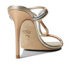 Stuart Weitzman Womens Woven Knot 100 Sandal Silver/Platino/Gold 6 M
