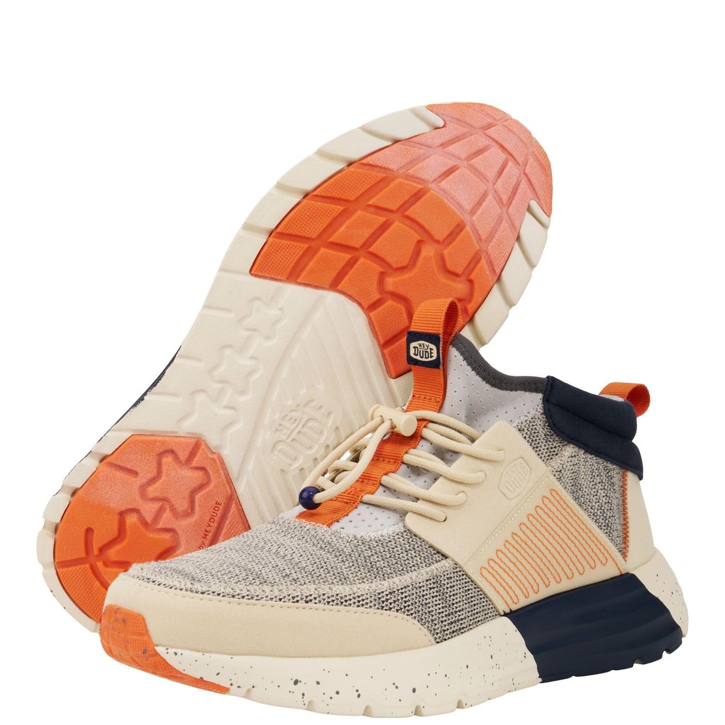 HEYDUDE Men's Sirocco M Mid Trail Tan/Blue Size 13 | Men's Shoes | Men Slip-on Sneakers | Comfortable & Light-Weight