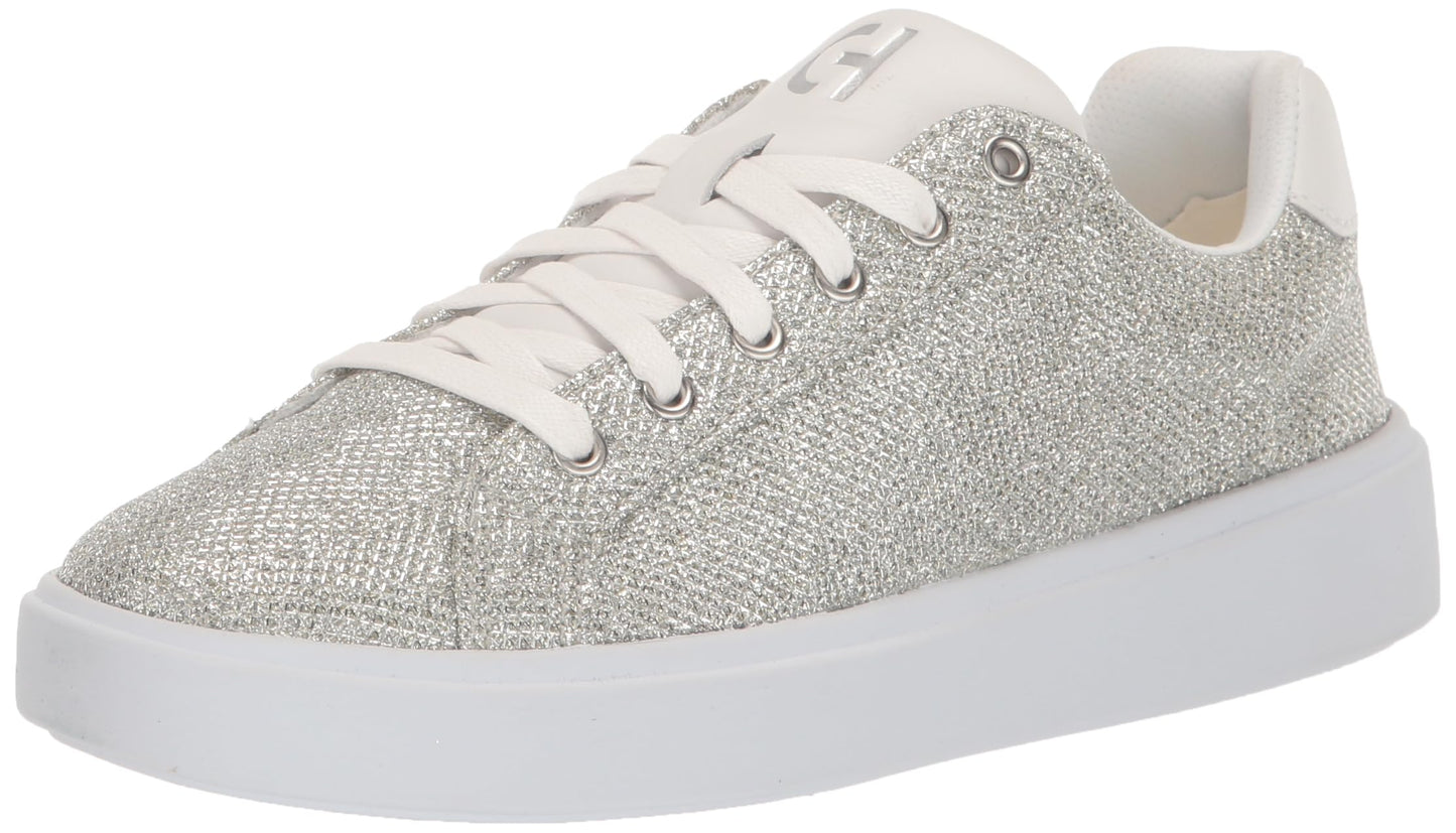 Cole Haan Women's Grand Crosscourt Daily Sneaker, Silver Glitter MES, 10.5