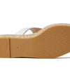 Stuart Weitzman Pearl Buckle Espadrille Sandal Cream 9 M