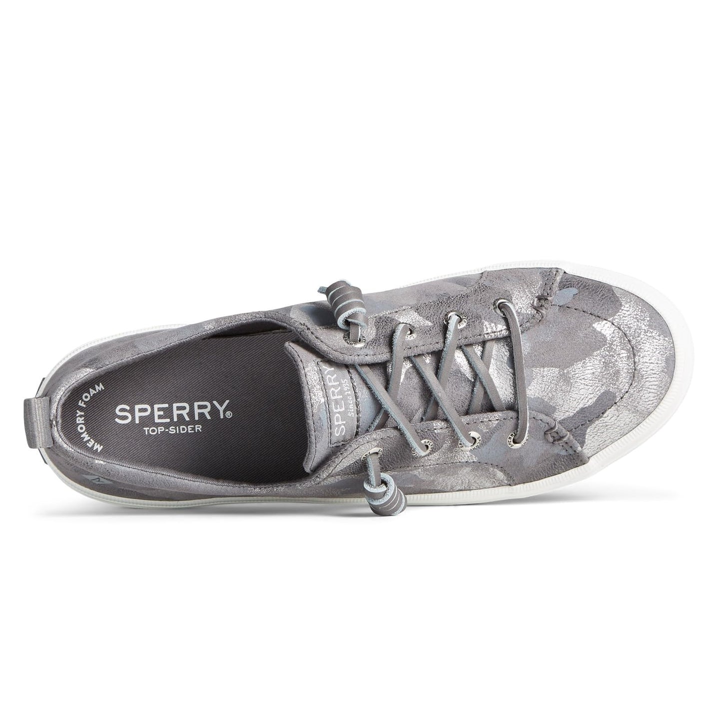 Sperry Women's Crest Vibe Sneaker, Silver CAMO, 9 Medium