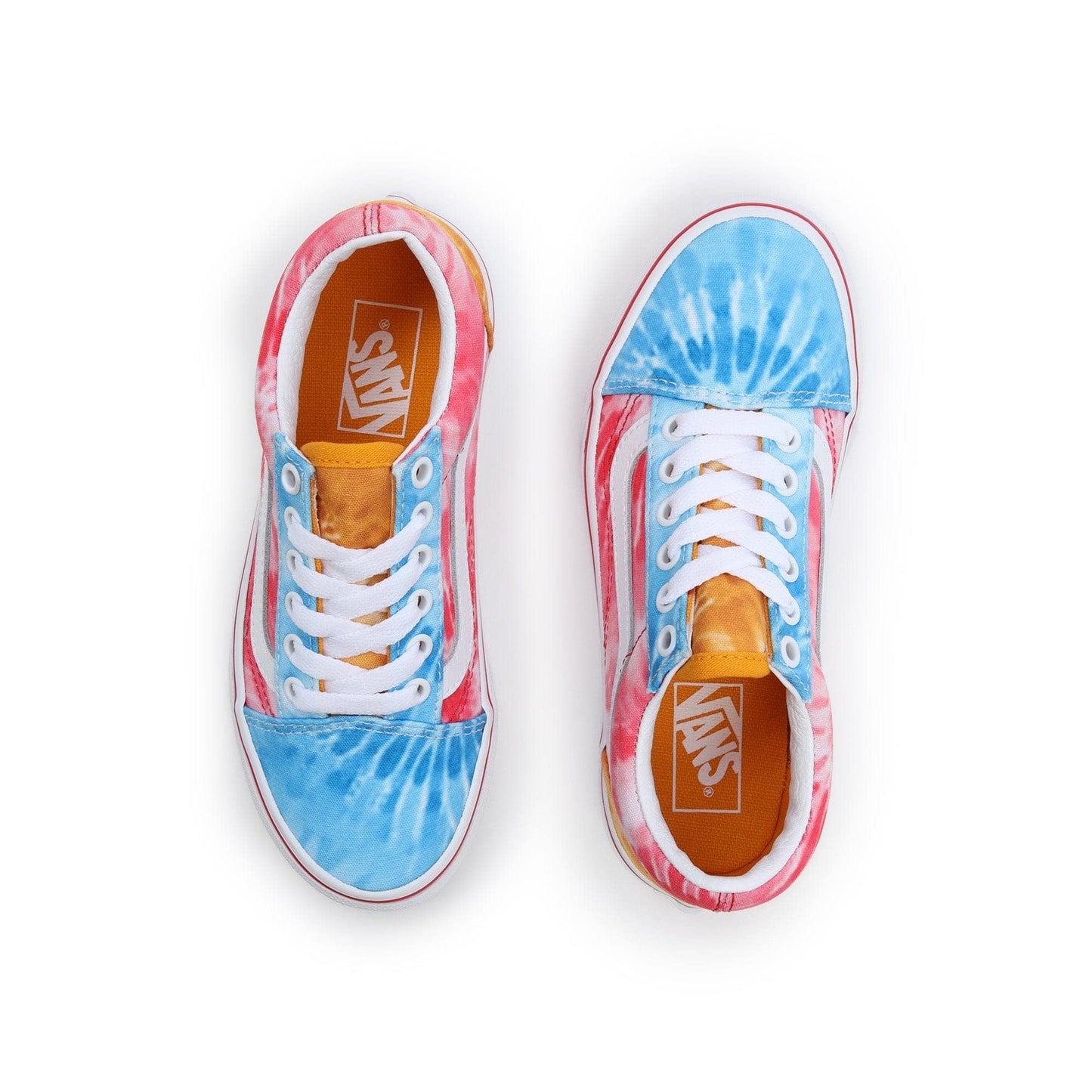 Vans Boy's Old Skool (Little Kid) (Tie-Dye Block) Multi/True White 12 Little Kid M