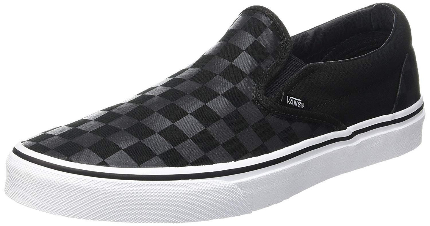 Vans Women's Trainers, Black Pewter Checkerboard, Womens 12