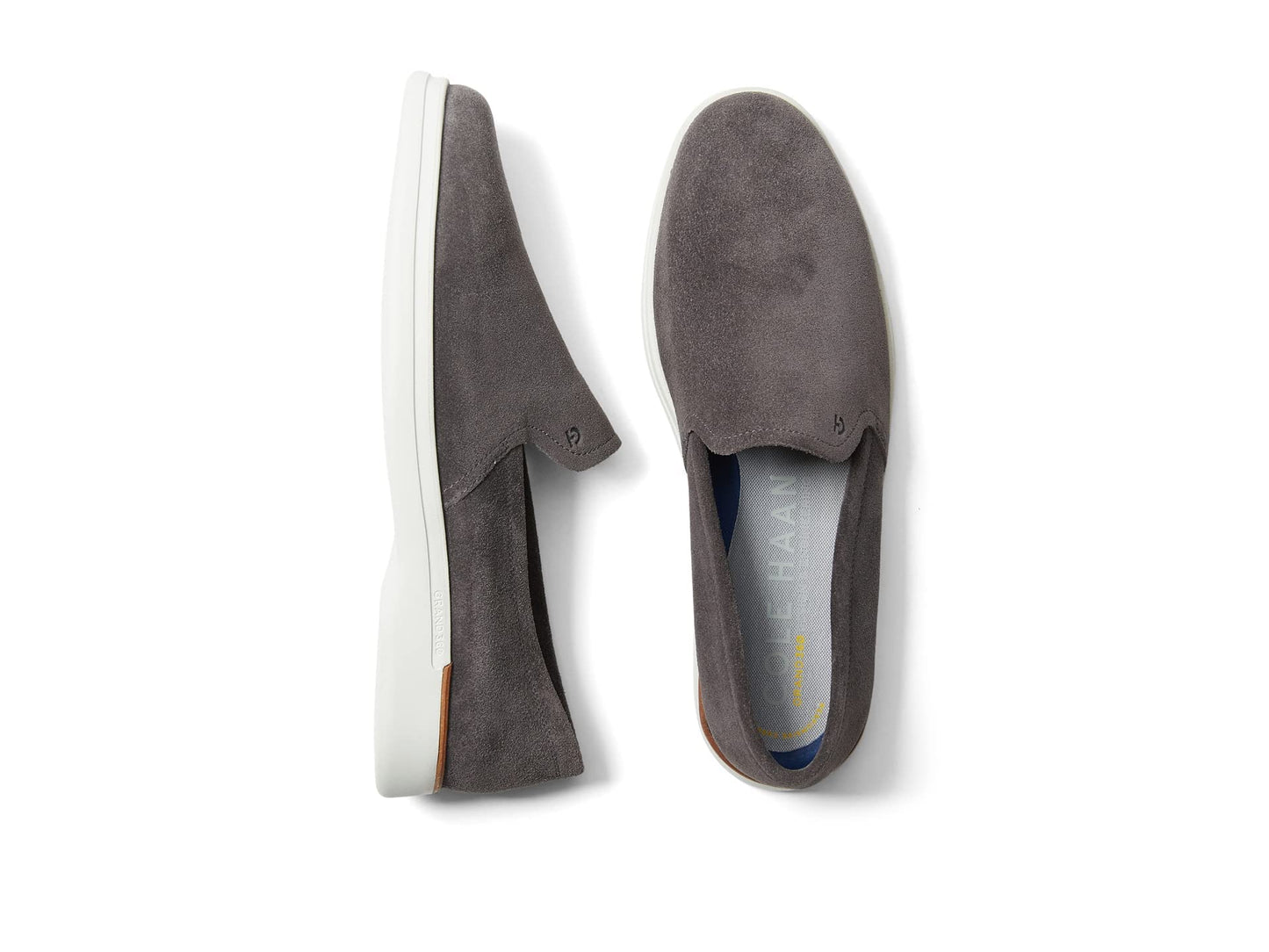 Cole Haan Grand Ambition Slip-On Loafer Gray Pinstripe Suede 11 D (M)
