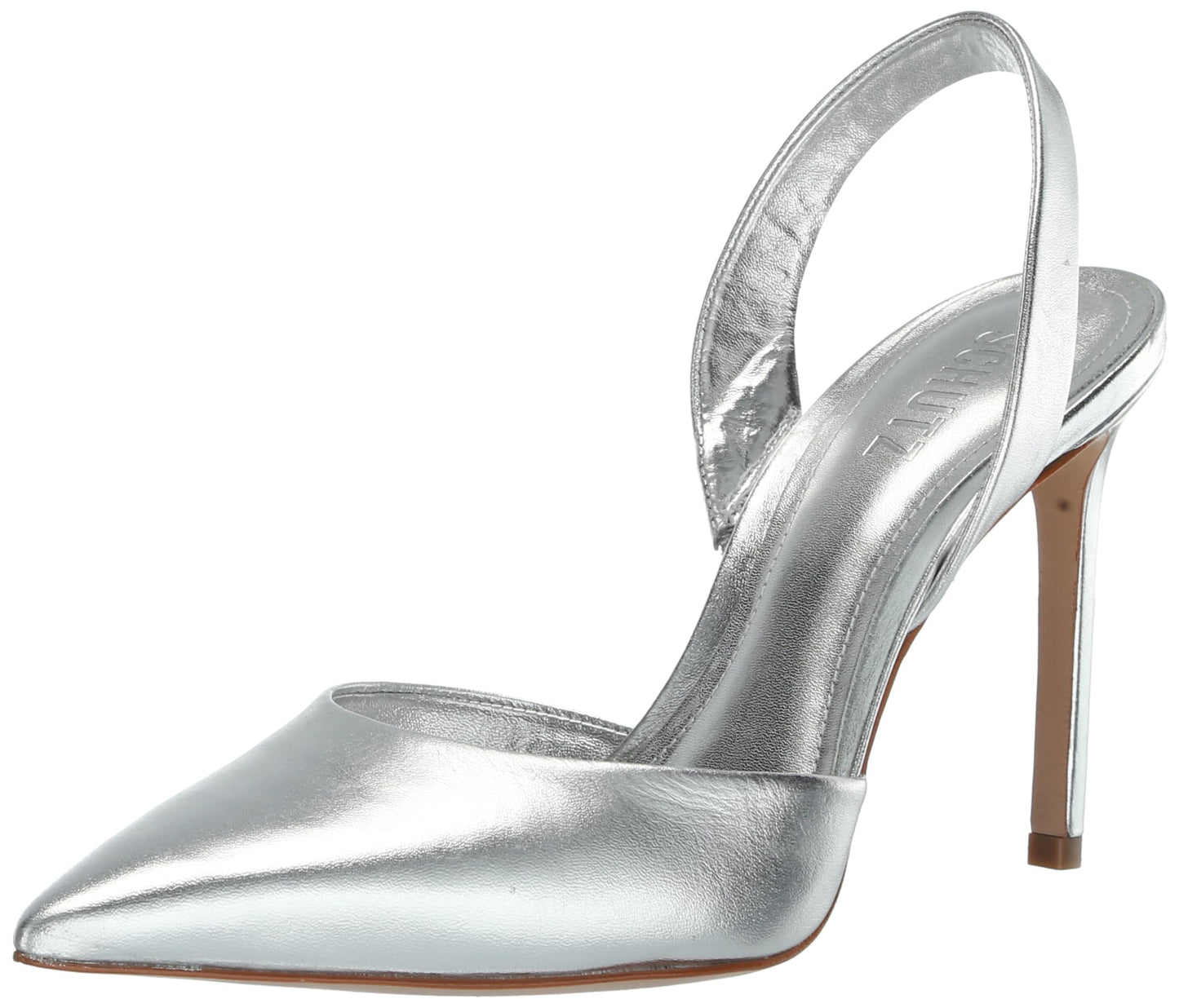 SCHUTZ Women's Lou Sling Pump, Prata, 7