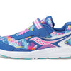 Saucony Ride 10 JR Running Shoe, Blue/Swirl, 8 Wide US Unisex Little_Kid
