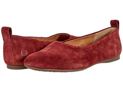 BORN Beca Dark Red Suede 11 M (B)