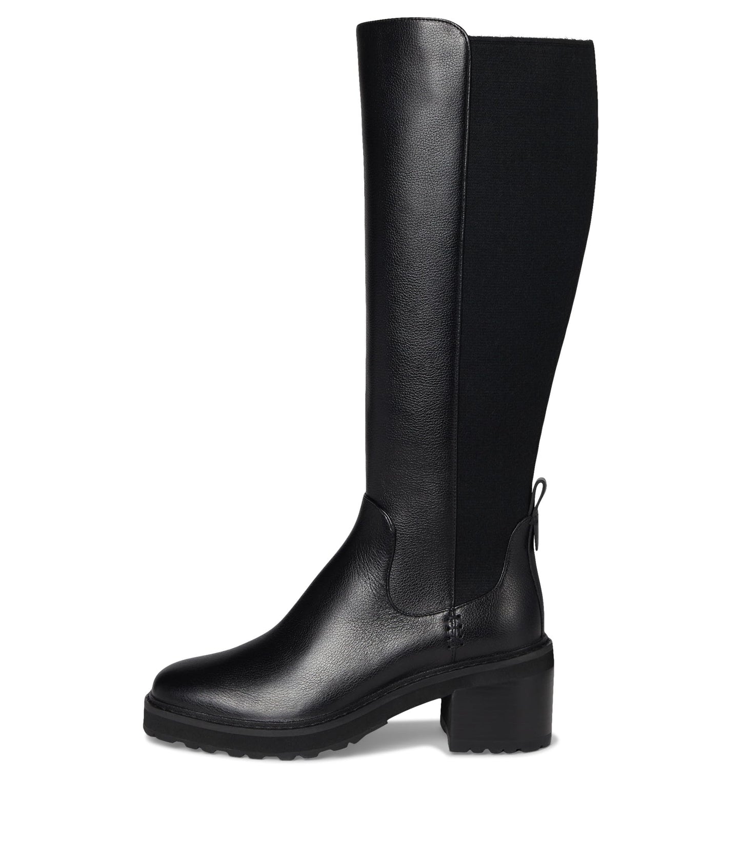Cole Haan Womens Gema Tall Lug Boot, Black Leather Wp, 10.5-B US