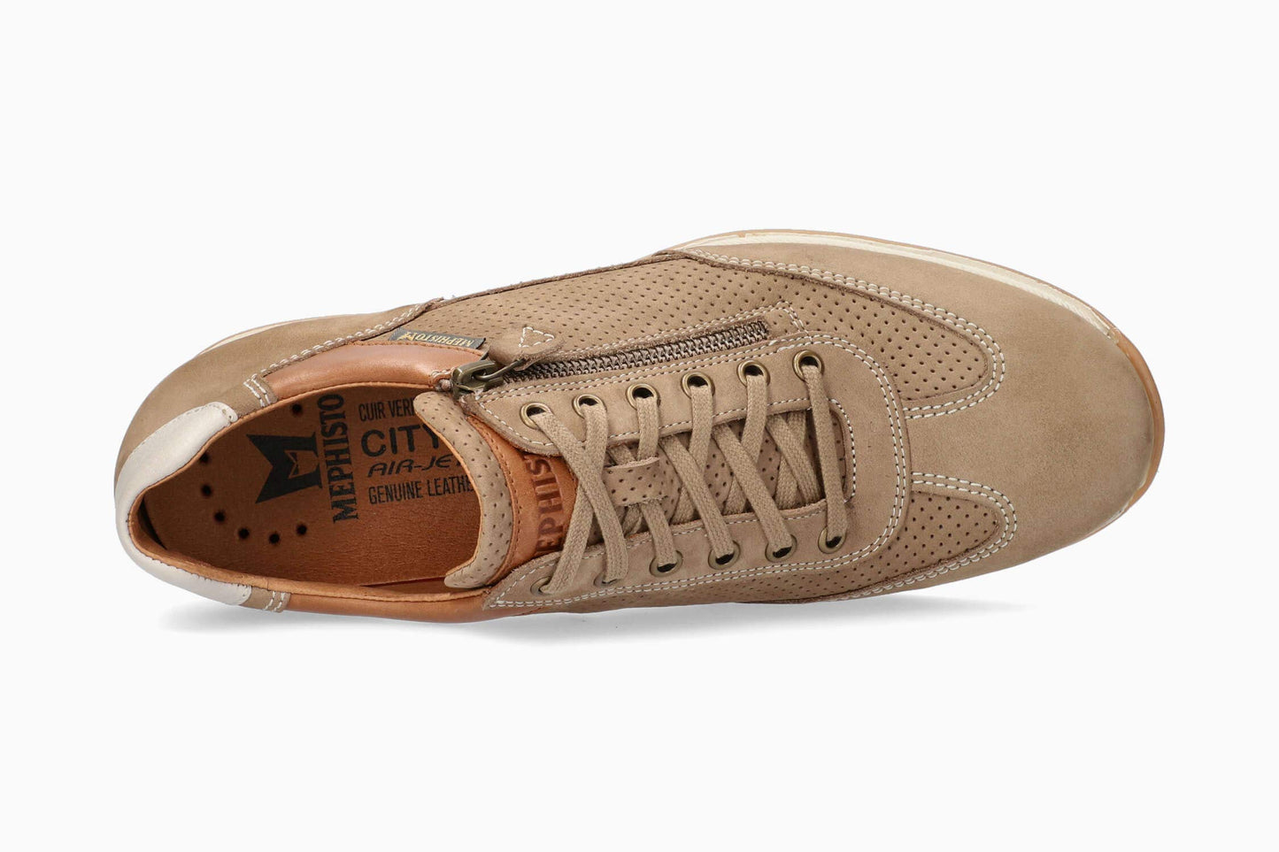 Mephisto Men's Leon Sneakers Taupe 9 M US