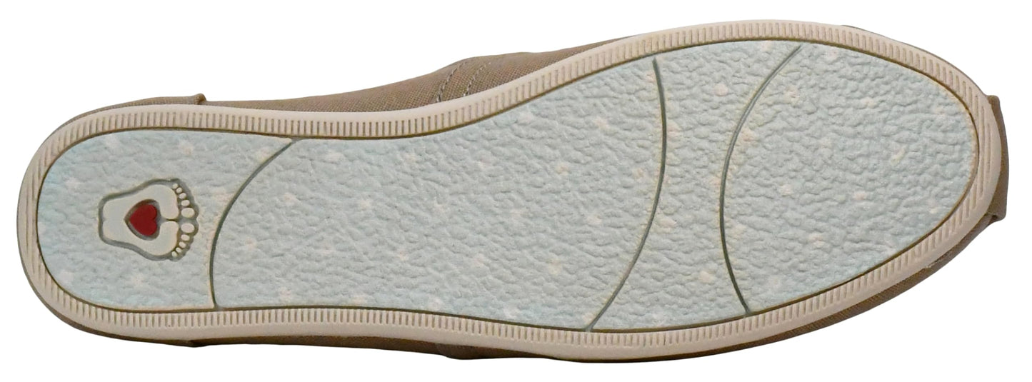 SKECHERS Women's Bobs Plush-Peace & Love Flat, Taupe, 6.5 W US