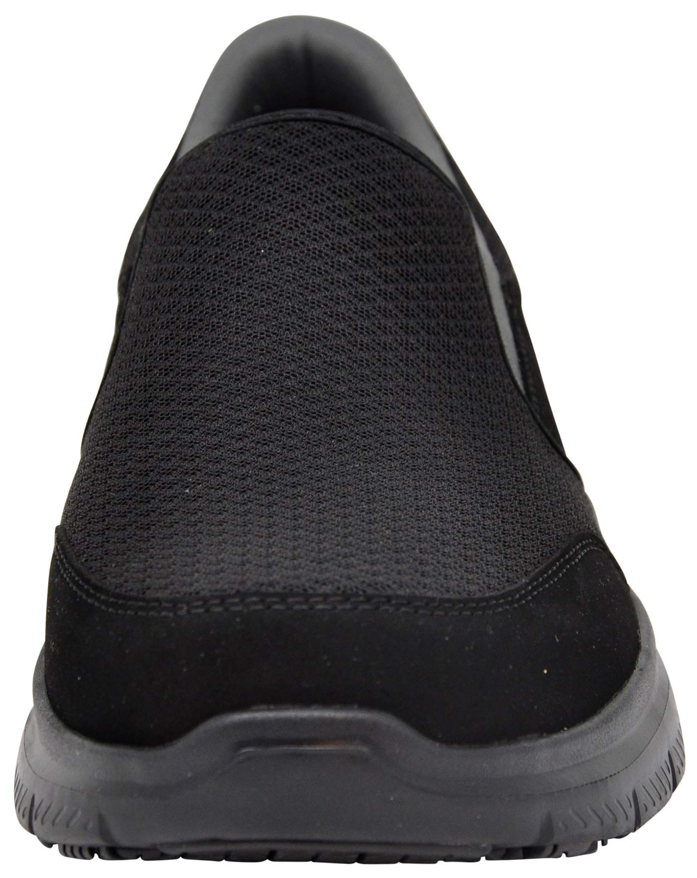 Skechers Men's Skechers Men's Flex Advantage Slip Resistant Sr Mcallen Slip on Work Shoe, Black/Charcoal, 8
