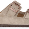 Birkenstock Classic Arizona Leather Unisex Adult Mules, Grey Taupe, 7