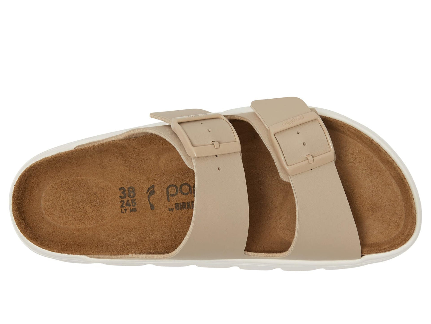 Birkenstock Female Papillio by Birkenstock Arizona Chunky - Birko-Flor™ Sandcastle Women 9-9.5