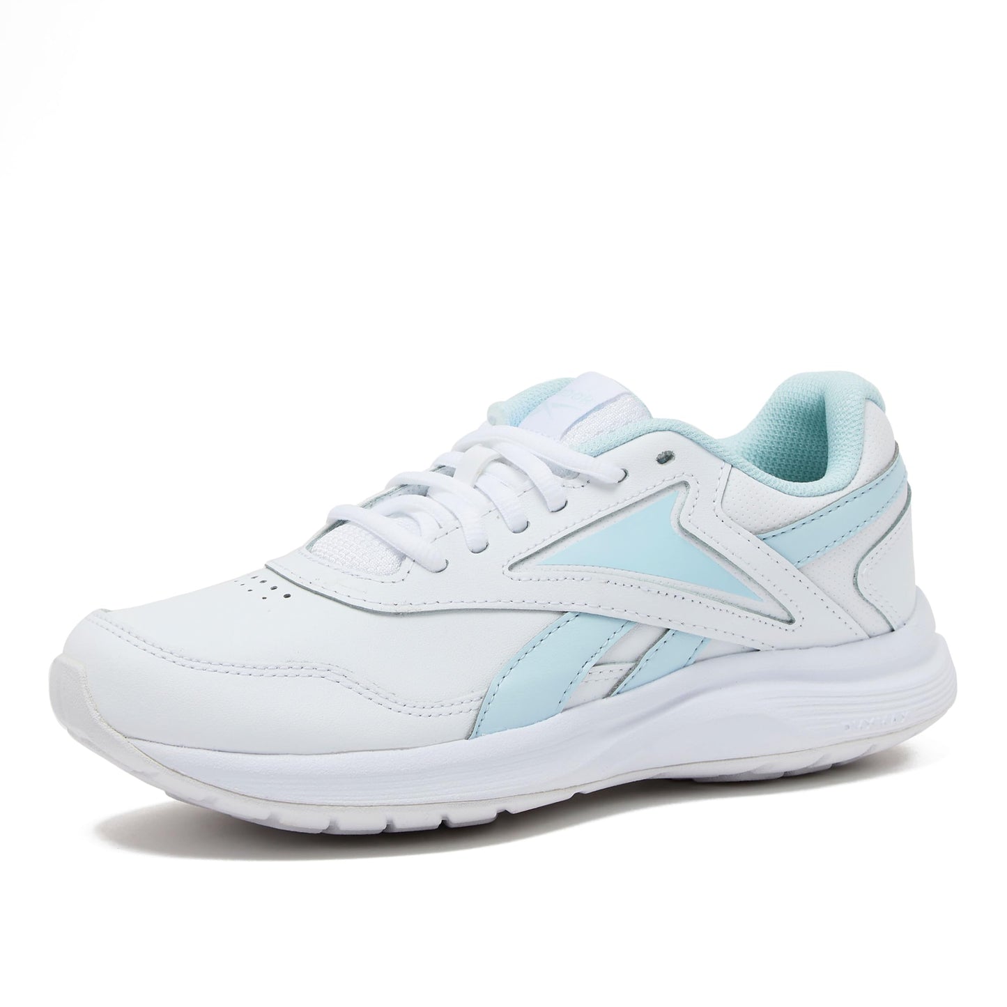 Reebok Walk Ultra 7 DMX Max Walking Womens Shoes, Athletic Black or White Sneakers for Women, Size 5 to 12 Womens Tennis Shoes, White/Glass Blue/Collegiate Royal, 9.5