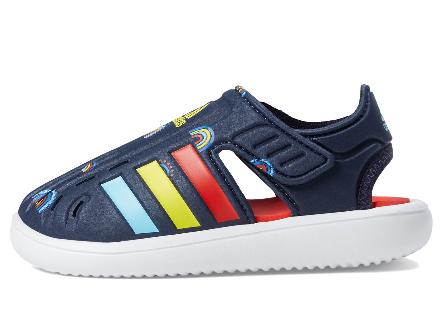 adidas Baby Boy's Closed Toe Water Sandals (Infant/Toddler) Ink/Bold Orange/Impact Yellow 6 Toddler M