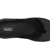 SKECHERS, Women's, Arch Fit 2.0 3-Pt Rhinestone Sandal, Black/Black, 11, Medium