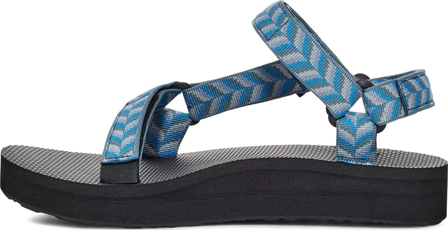 Teva Women's Midform Universal Sandal, Retro Geometric Blue, 5