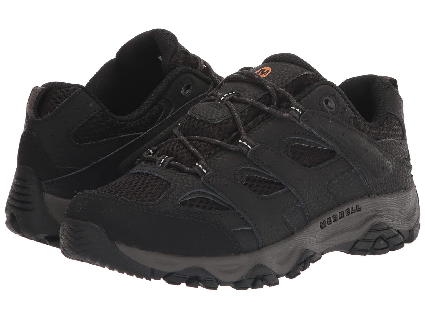 Merrell unisex child Moab 3 Low Hiking Shoe, Black, 1.5 Big Kid US