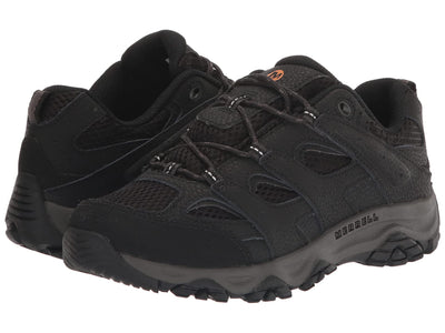 Merrell unisex child Moab 3 Low Hiking Shoe, Black, 1.5 Big Kid US