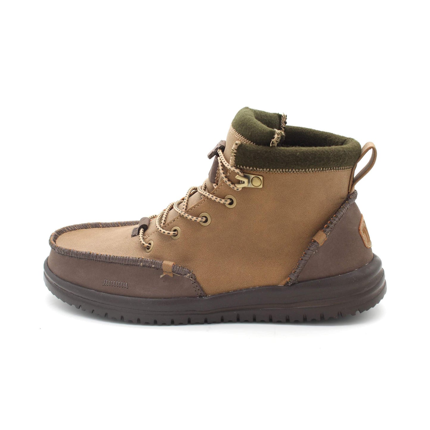 HEYDUDE Men's Bradley Classic Tumbled Nut 15 Medium