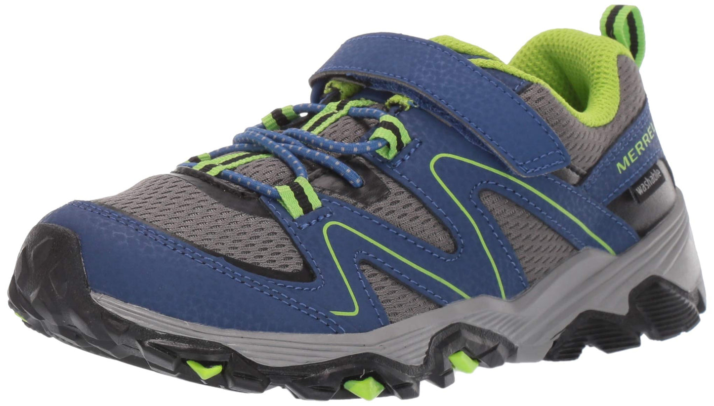 Merrell Boy's Trail Quest Shoe, Blue/Green, 1.5 W US Big Kid