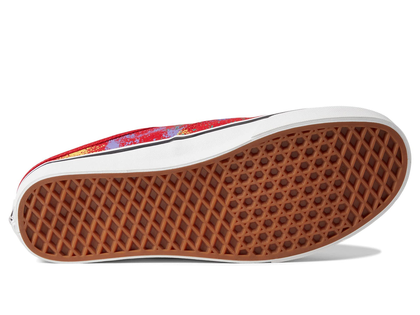 Vans Authentic Mule (Overspray) Racing Red/True White Men's 7, Women's 8.5 Medium