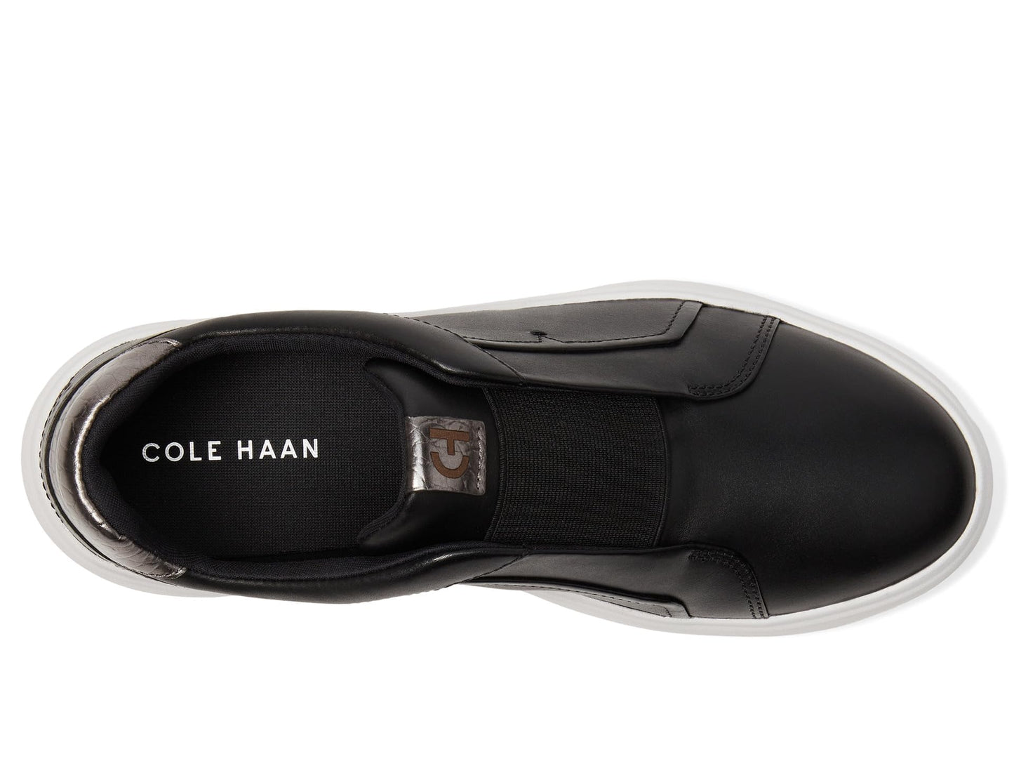 Cole Haan Womens Grandpro Demi Slip-On Sneakers, Black/Opticptic White, 8 Medium