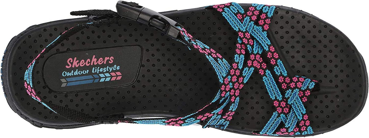 Skechers Cali Women's Reggae Loopy Toe Ring Sandal, blue/pink, 8 M US