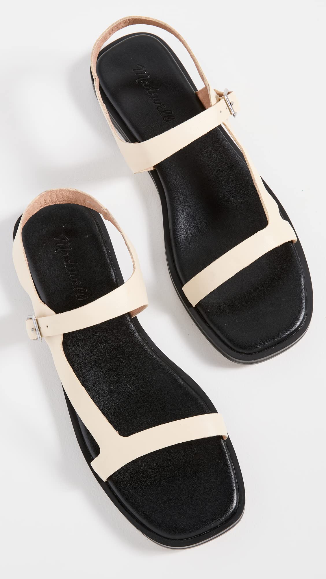 Madewell Women's Dory 90s Minimal Sandals, Sand, Off White, 7 Medium US