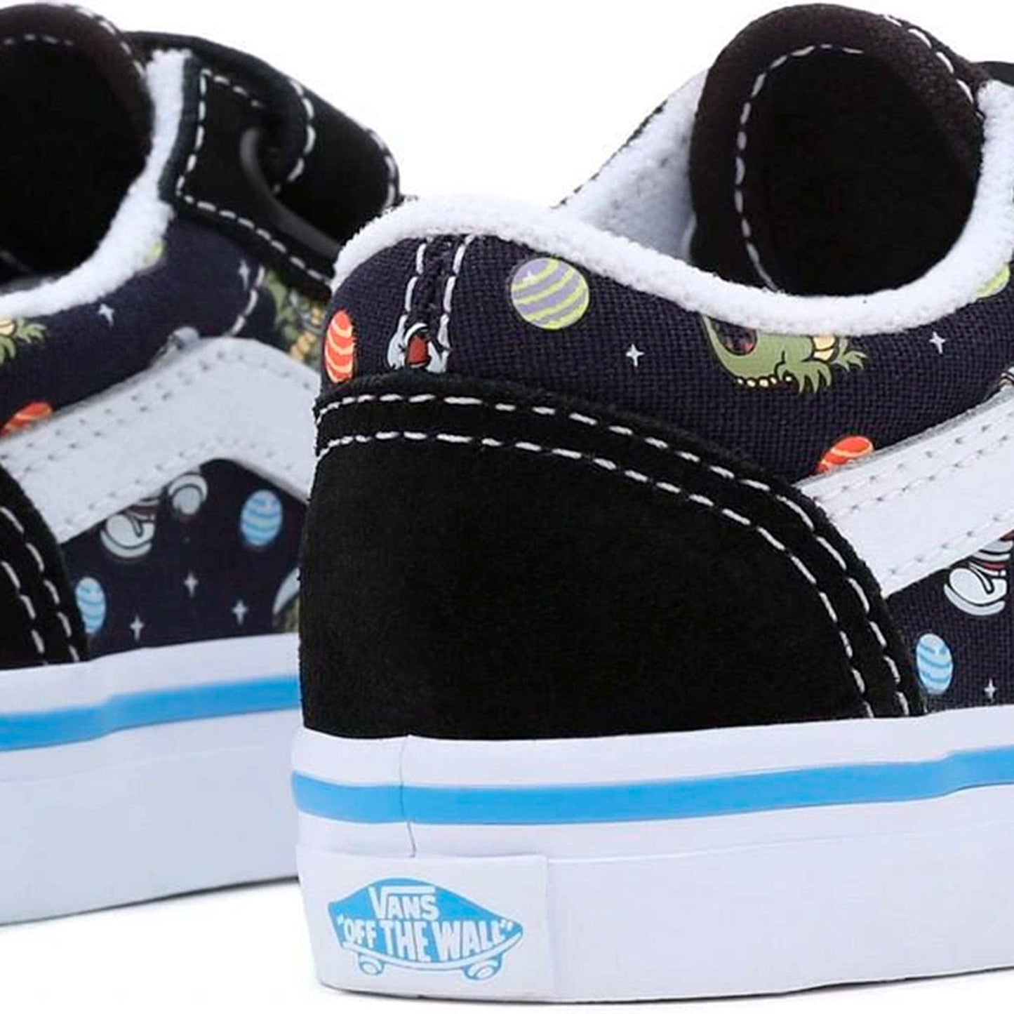 Vans Toddler Old Skool V (Y61) Glow Cosmic Zoo Black/Blue Size 10