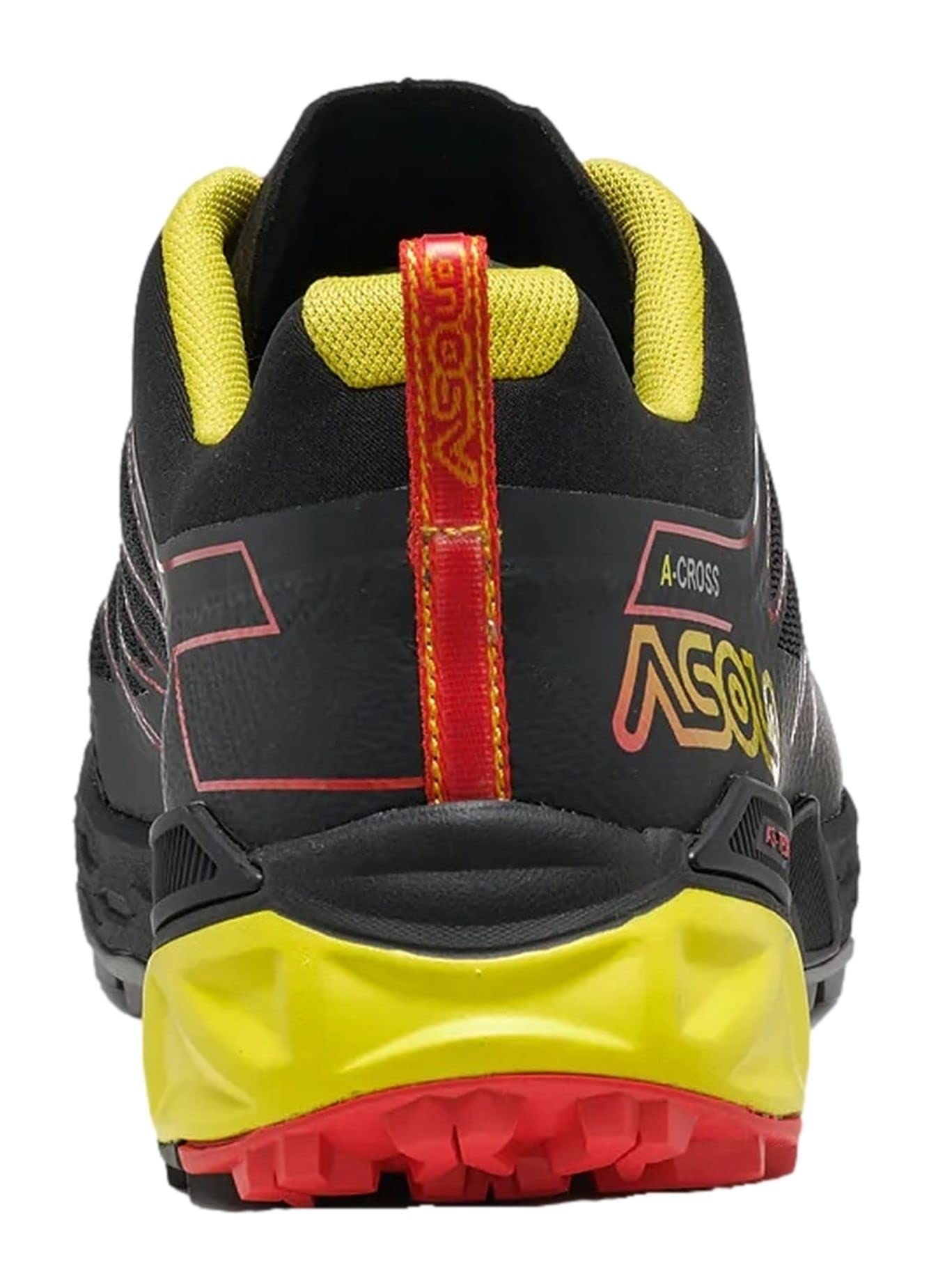 ASOLO Softrock Hiking Shoes - Men's Black/Black/Yellow 11