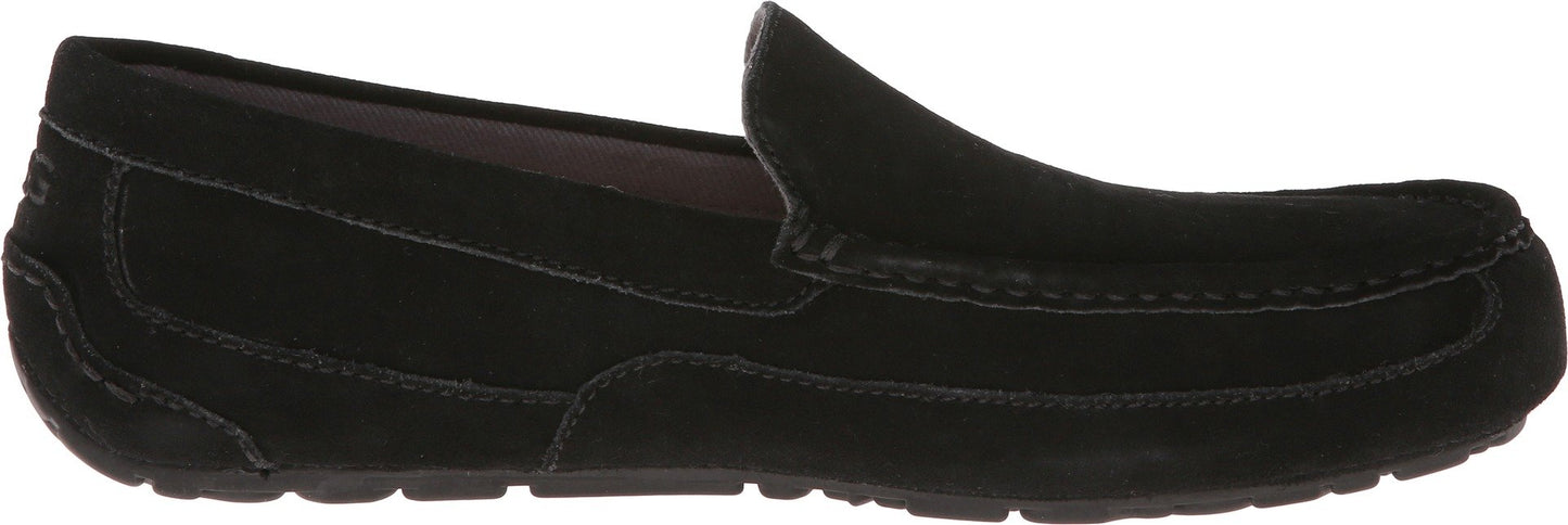 UGG Men's Alder Black Suede Slipper, 12 D - Medium