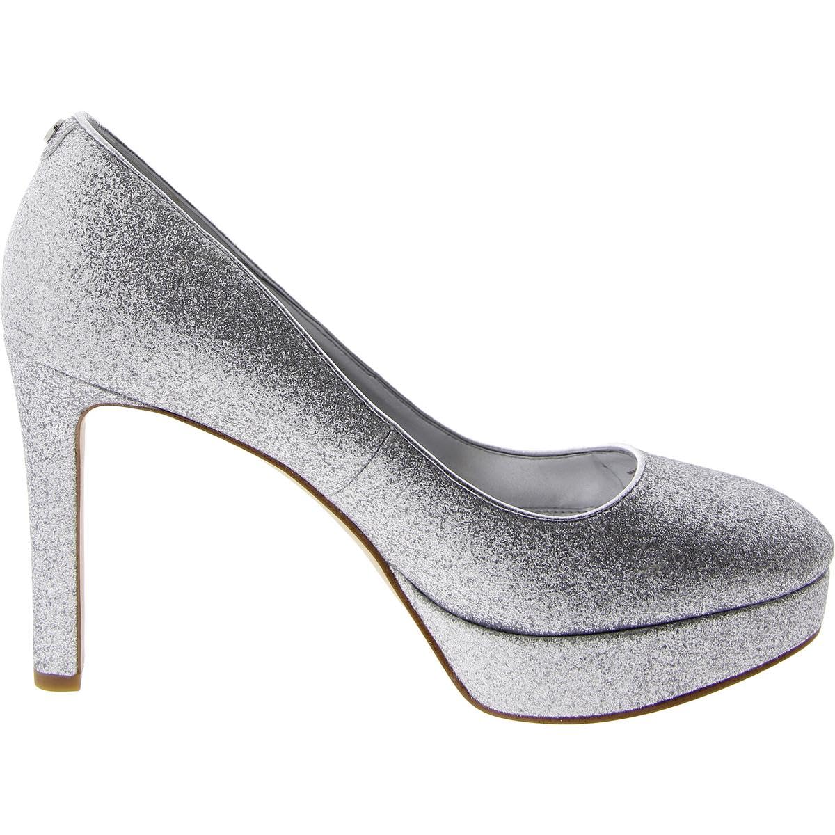 Michael Kors Chantal Platform Pump Silver 7.5 M