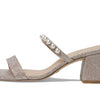 Stuart Weitzman Goldie 60 Block Slide Poudre 9.5 B