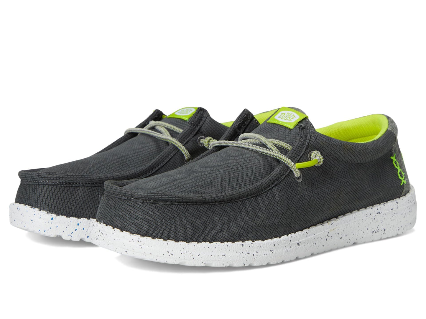 HEYDUDE Boys Wally Sport Grid (Little Kid/Big Kid) Smoke Grey 5 Medium