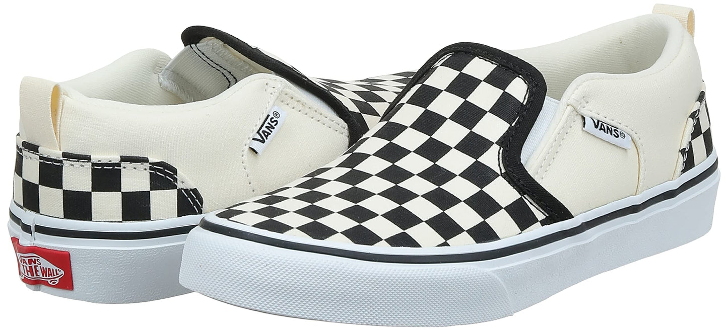Vans Unisex Yt Asher Trainers, Checkers Black Natural, 5.5 UK, Checkers Black Natural, 5.5 UK