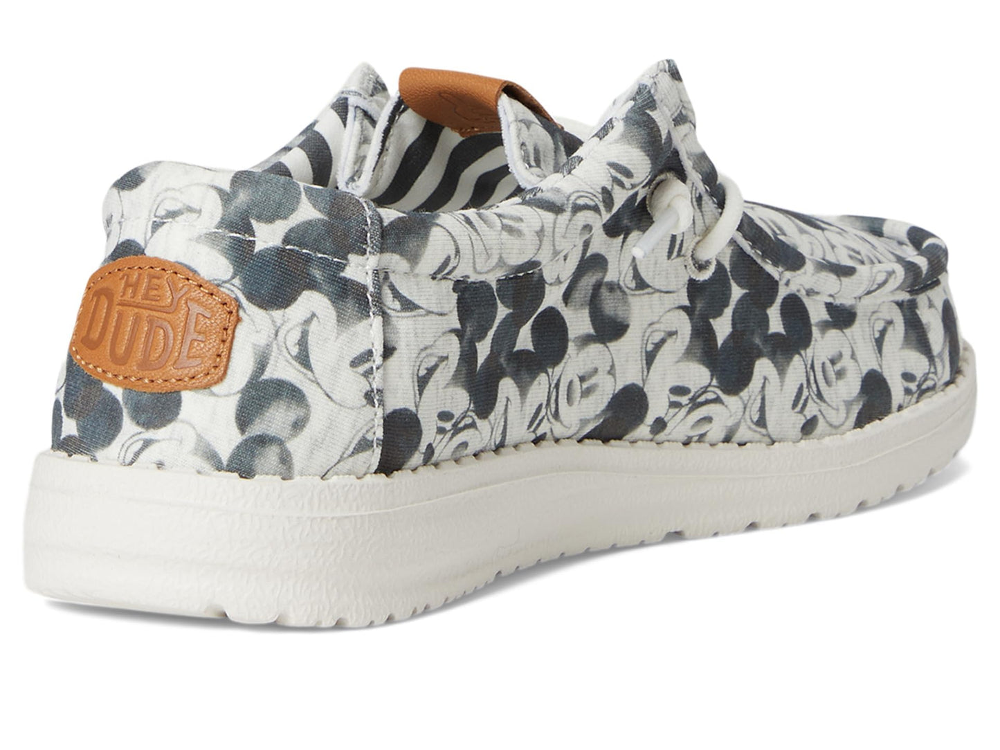 HEYDUDE Kids Men's Wally Mickey Mouse Print (Little Kid/Big Kid) Grey Multi 13 Little Kid Medium