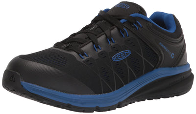 KEEN Utility Women's Vista Energy Low Soft Toe Industrial Sneaker Work, Nautical Blue/Black, 8.5