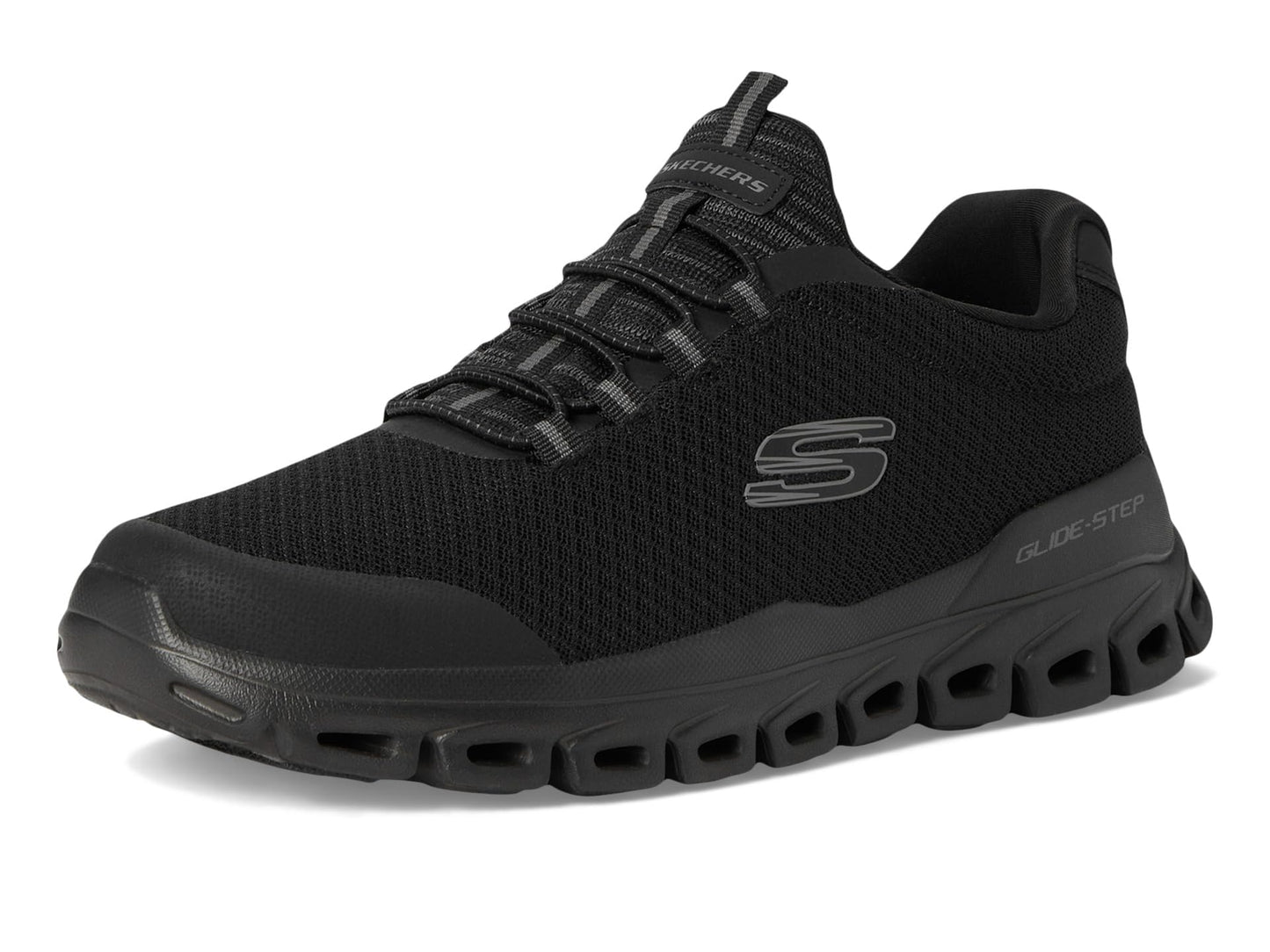 Skechers Men's Glide-Step Sylo Sneaker,Black/Black,10.5 Wide