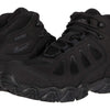 Thorogood Crosstrex Mid Waterproof Hiking Boots for Men - Lightweight Black Leather and Mesh with Toe, Comfort Insole, and Athletic Traction Outsole, Black/Grey - 11 M