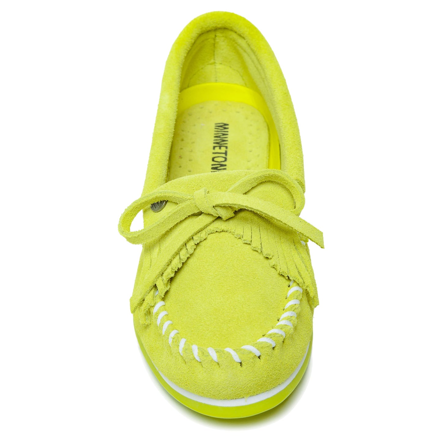 Minnetonka Women's Kilty Plus Suede Moccasins - Suede Loafer Shoes with Water Resistant Treatment 10 M Citrus Green