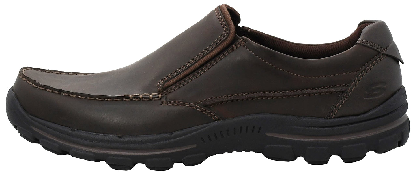 Skechers Men's Braver- Rayland Slip-On Loafer, Dark Brown, 9.5 M US
