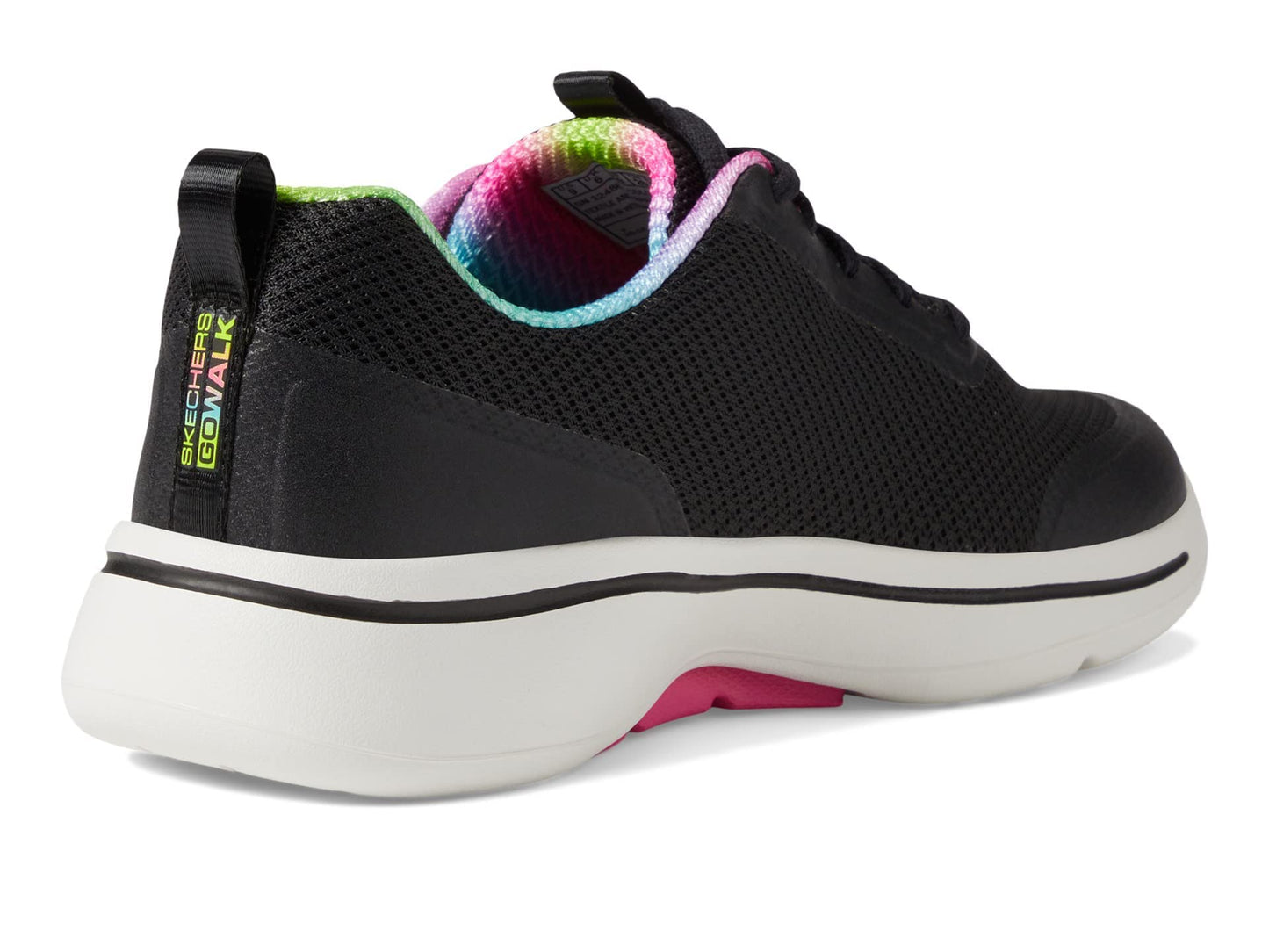 Skechers Go Walk Arch Fit - Fun Voyage Black/Hot Pink 8.5 B (M)