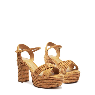 Schutz Women's Latifah Platform Sandal, Natural, 8