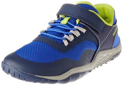 Merrell® Trail Glove 7 A/C Shoes for Little Kids – Synthetic Mesh Upper – EVA Midsole – Odour-Resistant Lining Blue/Lime 7 Big Kid M