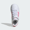 adidas Girl's Grand Court 2.0 Elastic (Little Kid/Big Kid) White/Bliss Pink/Clear Pink 4.5 Big Kid M