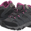 Merrell Unisex Kid's Moab 3 Mid Waterproof Hiking Shoe, Granite/Berry, 3 Wide