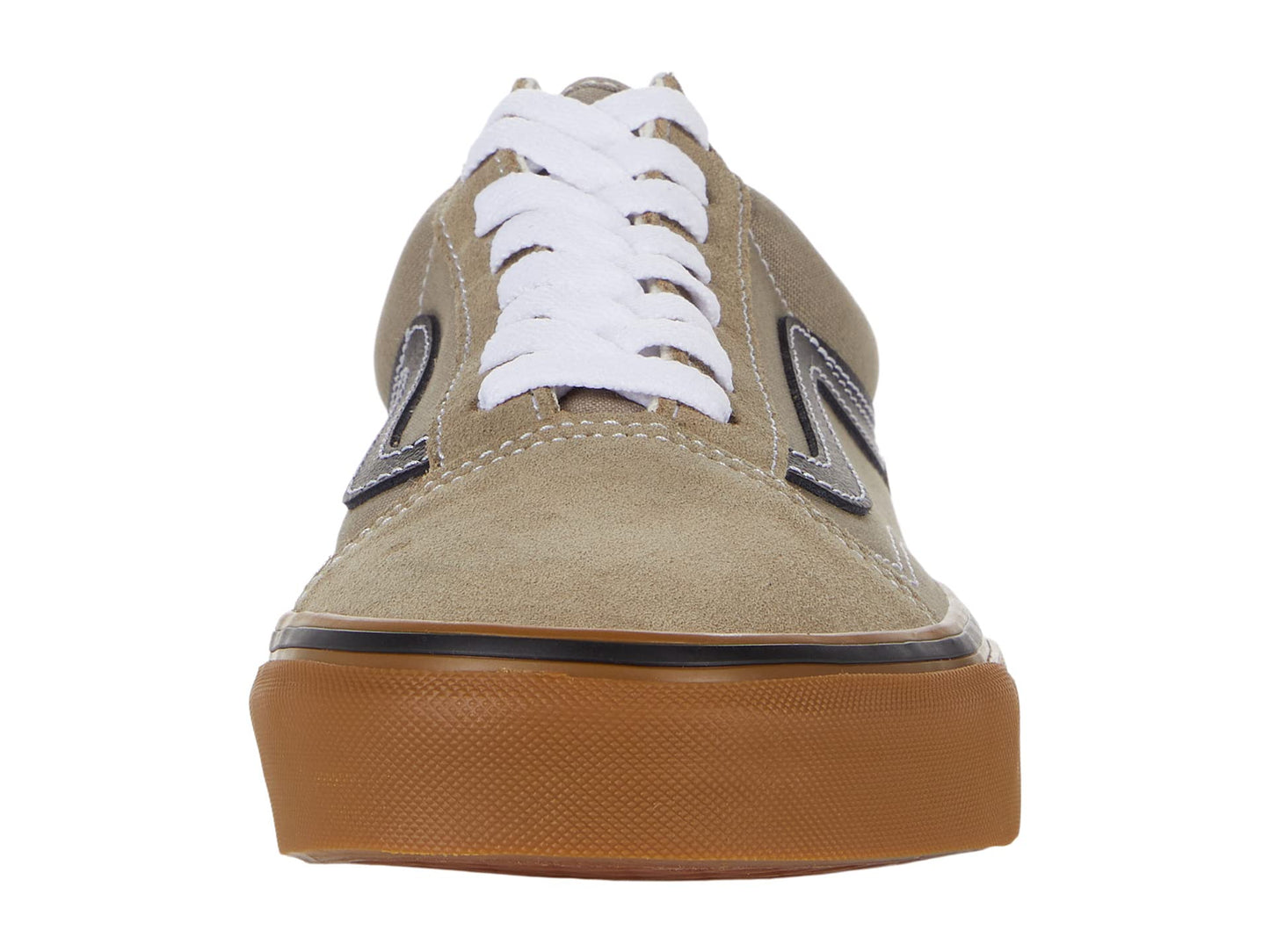 Vans Men's Old Skool Sneaker, (Gum) Timber Wolf/Black, Size 5.5