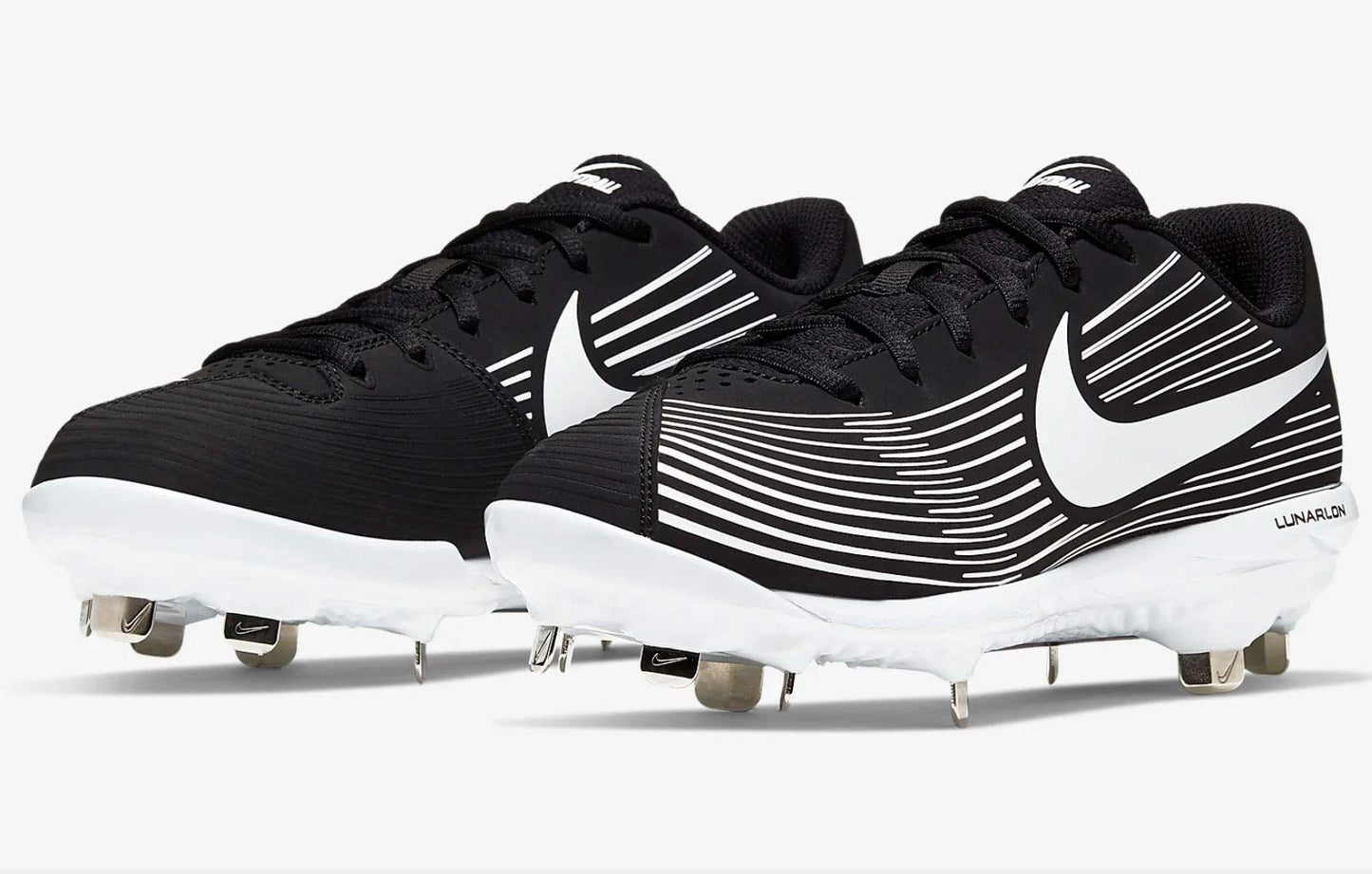 Nike Women's Lunar Hyperdiamond 3 Varsity Softball Cleats, Black/White, 7