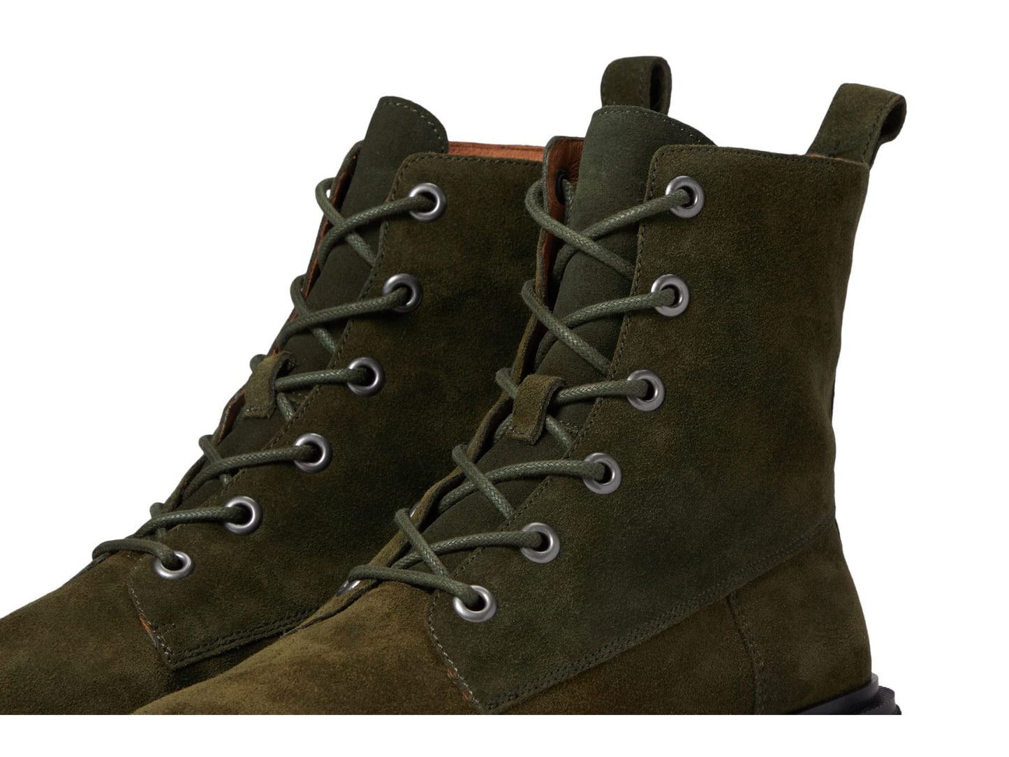 Madewell Cambrie Lace-Up Boot-Suede Cargo Green 7 M